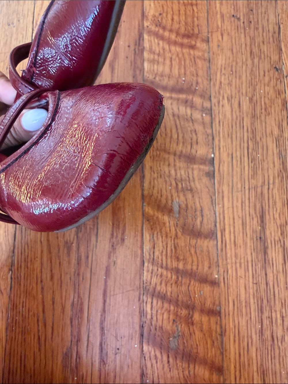 Girls Patent Mary Jane Dress Shoes in Deep Red - Picture 4 of 4
